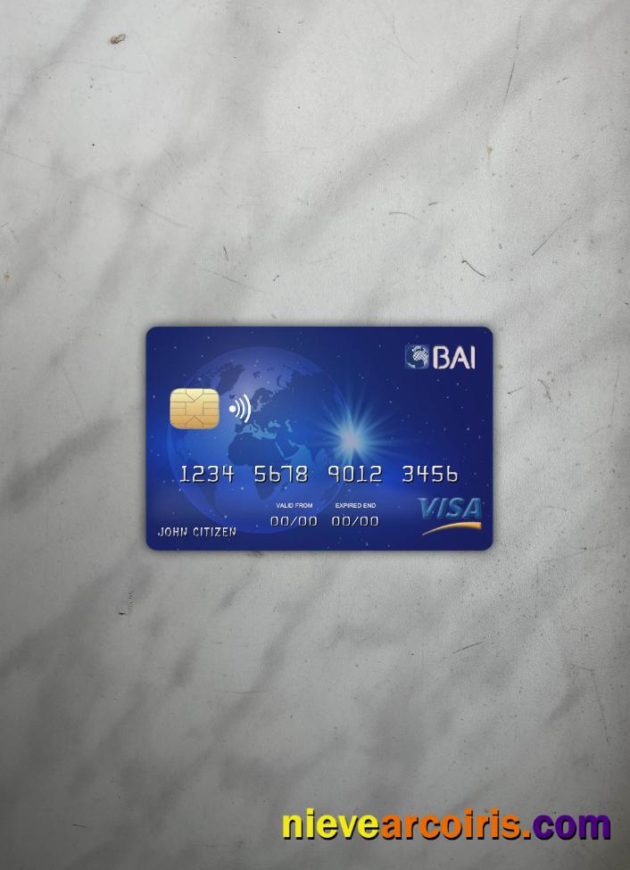 Cabo Verde BAI bank visa card photolook